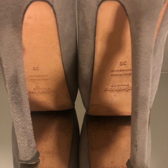 COPY - YSL Tribute grey suede pumps - Picture 6 of 8